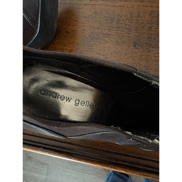 Andrew Geller Mary Jane Brown Leather Upper 8 M 3” Heel Lace Up Ankle Boots - Picture 3 of 7